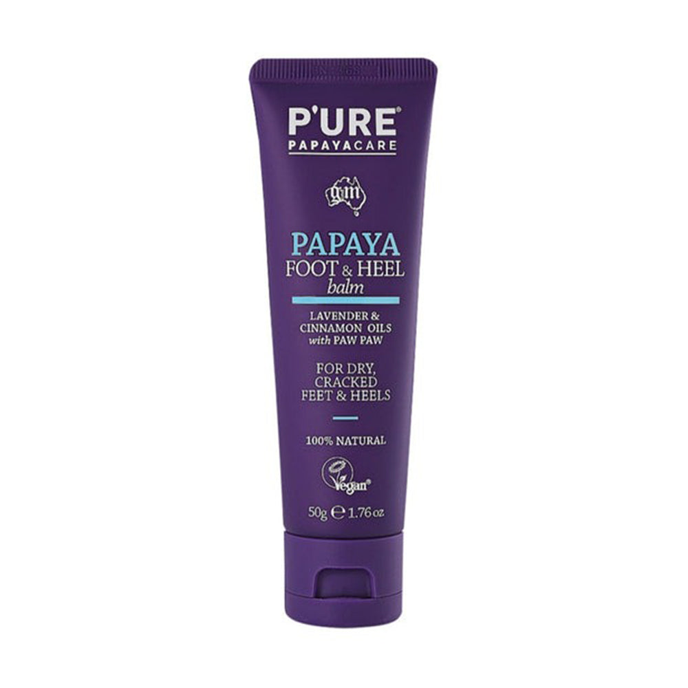 P'URE Papayacare Papaya Foot & Heel Balm (Lavender & Cinnamon Oils with Paw Paw) 50g
