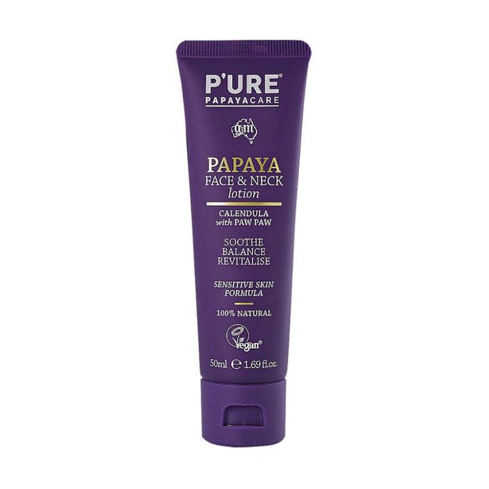 P'URE Papayacare Papaya Face & Neck Lotion (Calendula with Paw Paw) 50ml