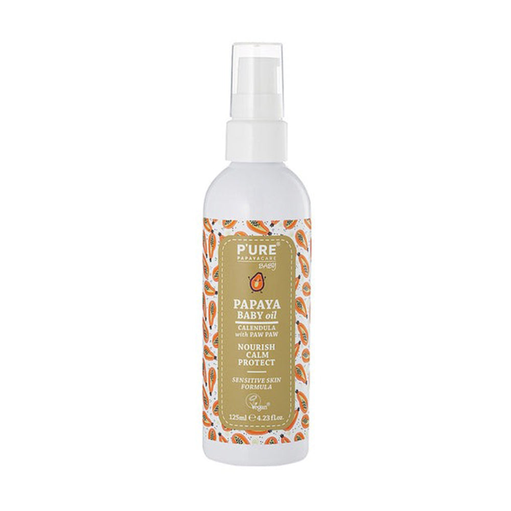 P'URE Papayacare Baby Papaya Baby Oil (Calendula with Paw Paw) 125g