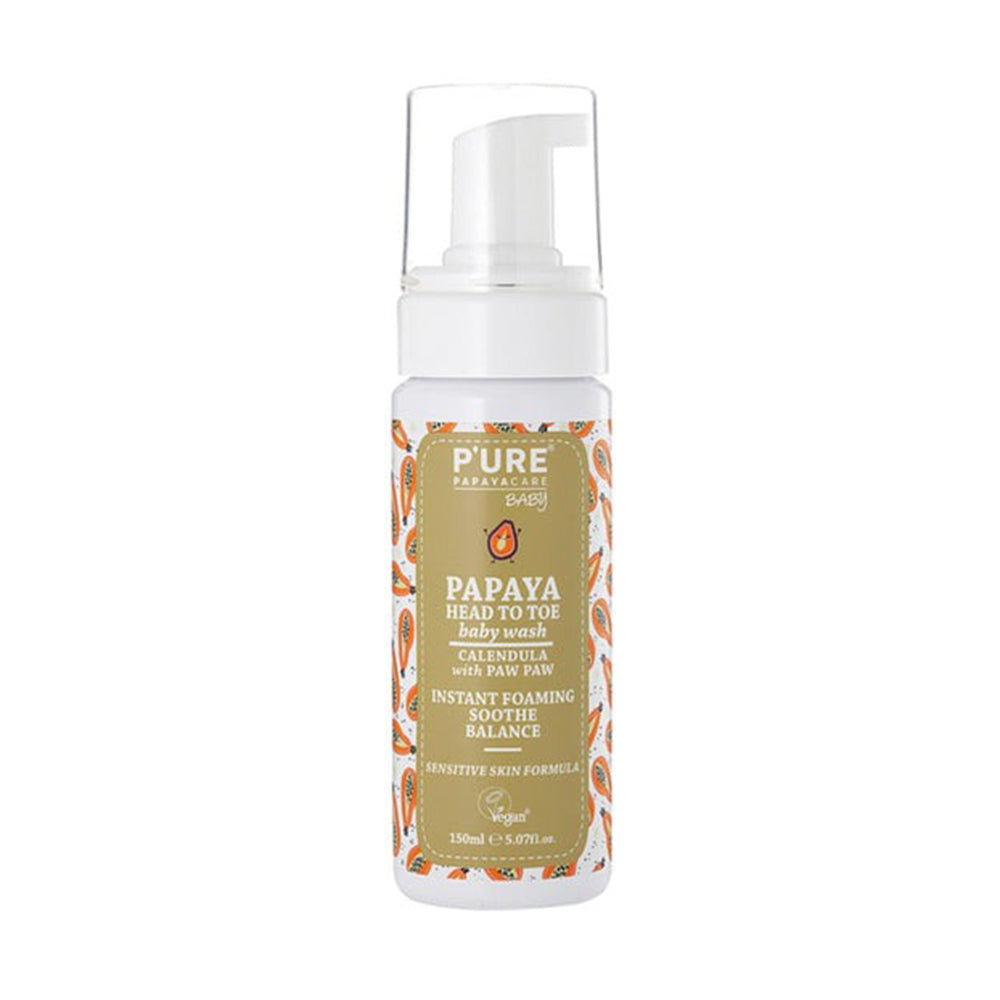 P'URE Papayacare Baby Papaya Head To Toe Baby Wash (Calendula with Paw Paw) 150ml