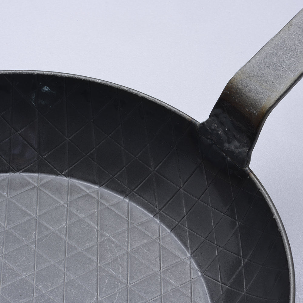 Turk forged iron frying pan,extra high edge,24cm