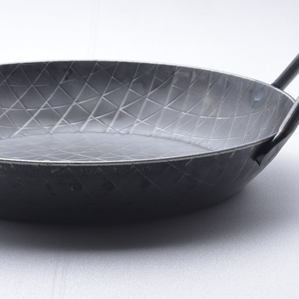 Turk forged iron serving pan with two grips,extra high edge,24cm
