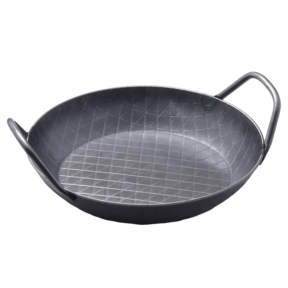 Turk forged iron serving pan with two grips,extra high edge,24cm