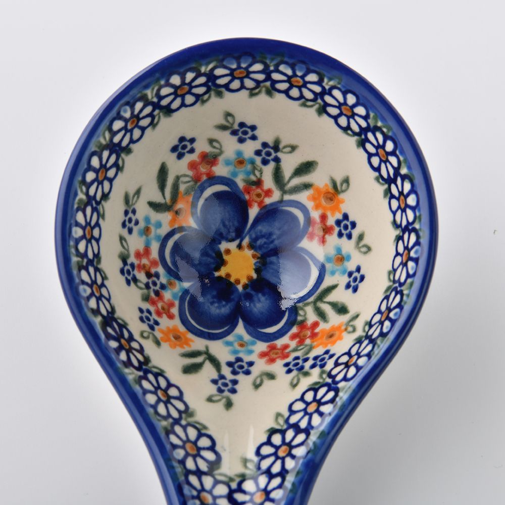 Handmade Polish Pottery Vena ladle spring bouquet Boleslawiec Ceramics