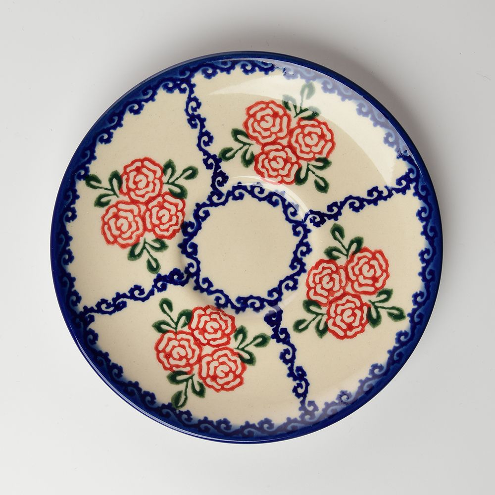 Handmade Polish Pottery Vena cup set 250ml rose garden Boleslawiec Ceramics