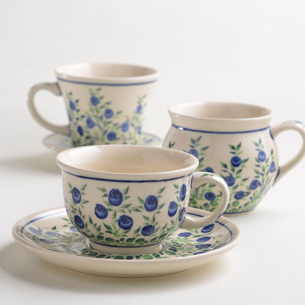 Handmade Polish Pottery Zaklady cup set 220ml flower freedom Boleslawiec Ceramics