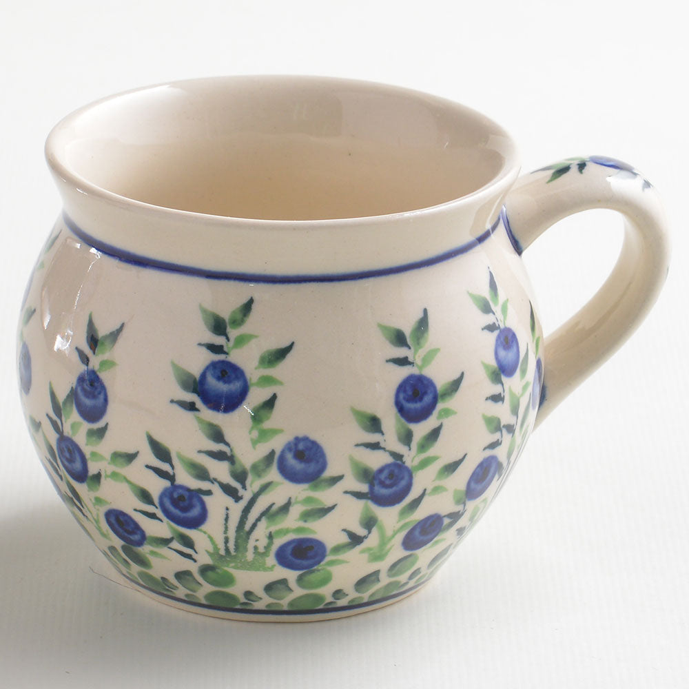 Handmade Polish Pottery Zaklady bubble mug 320ml flower freedom Boleslawiec Ceramics