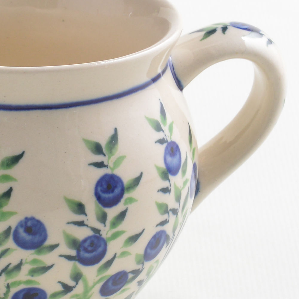 Handmade Polish Pottery Zaklady bubble mug 320ml flower freedom Boleslawiec Ceramics