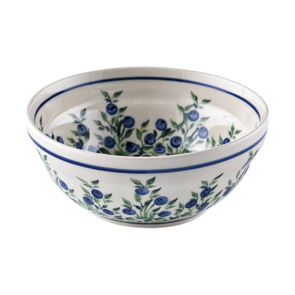 Handmade Polish Pottery Zaklady rice bowl 15cm flower freedom Boleslawiec Ceramics