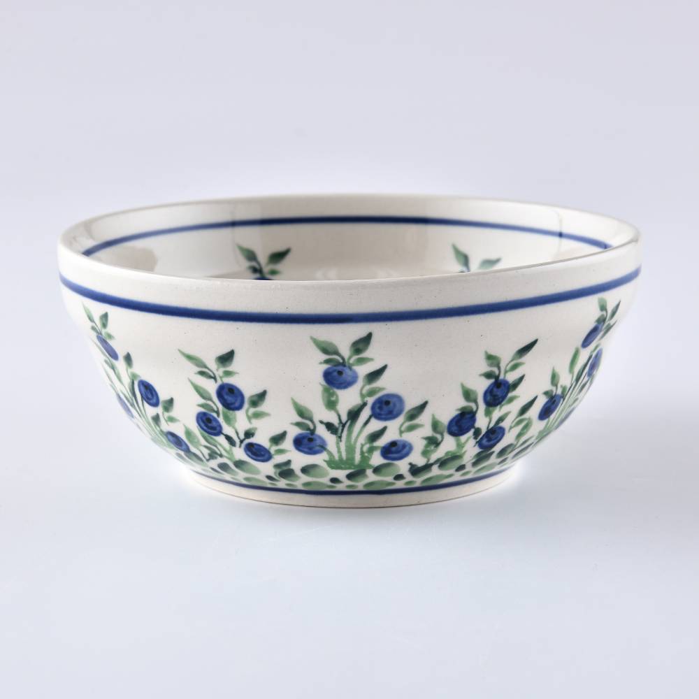 Handmade Polish Pottery Zaklady rice bowl 15cm flower freedom Boleslawiec Ceramics