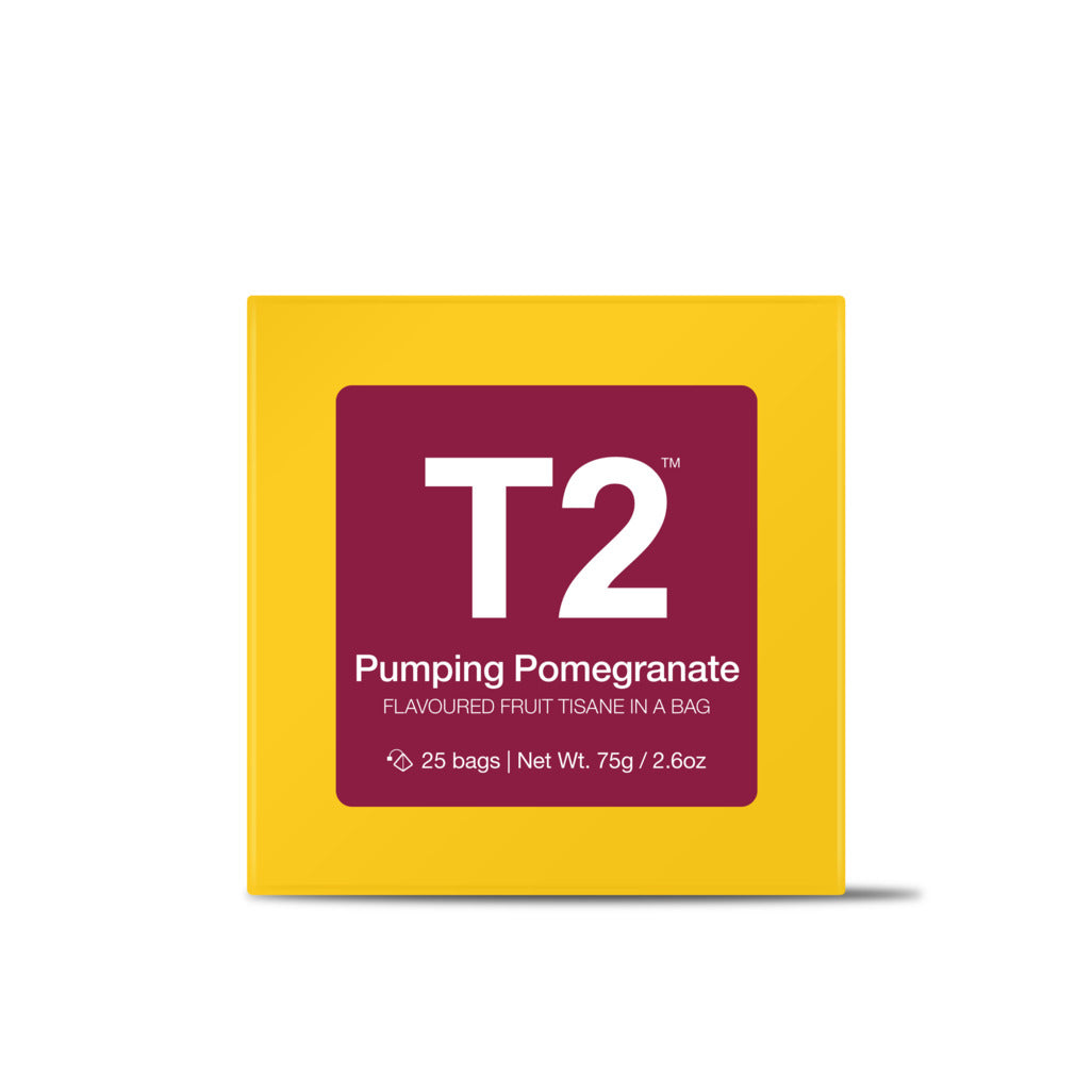 T2 Pumping Pomegranate Teabag Gift Cube 25pack