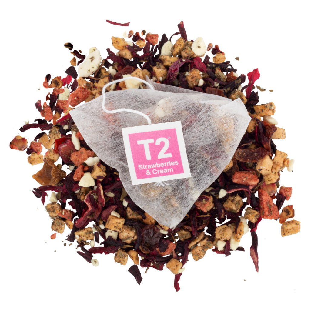 T2 Strawberries & Cream Tea Bag Cube 25 pack