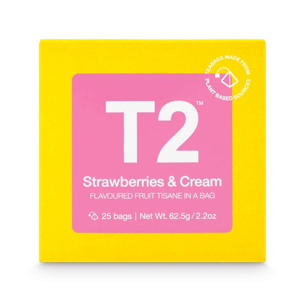 T2 Strawberries & Cream Tea Bag Cube 25 pack