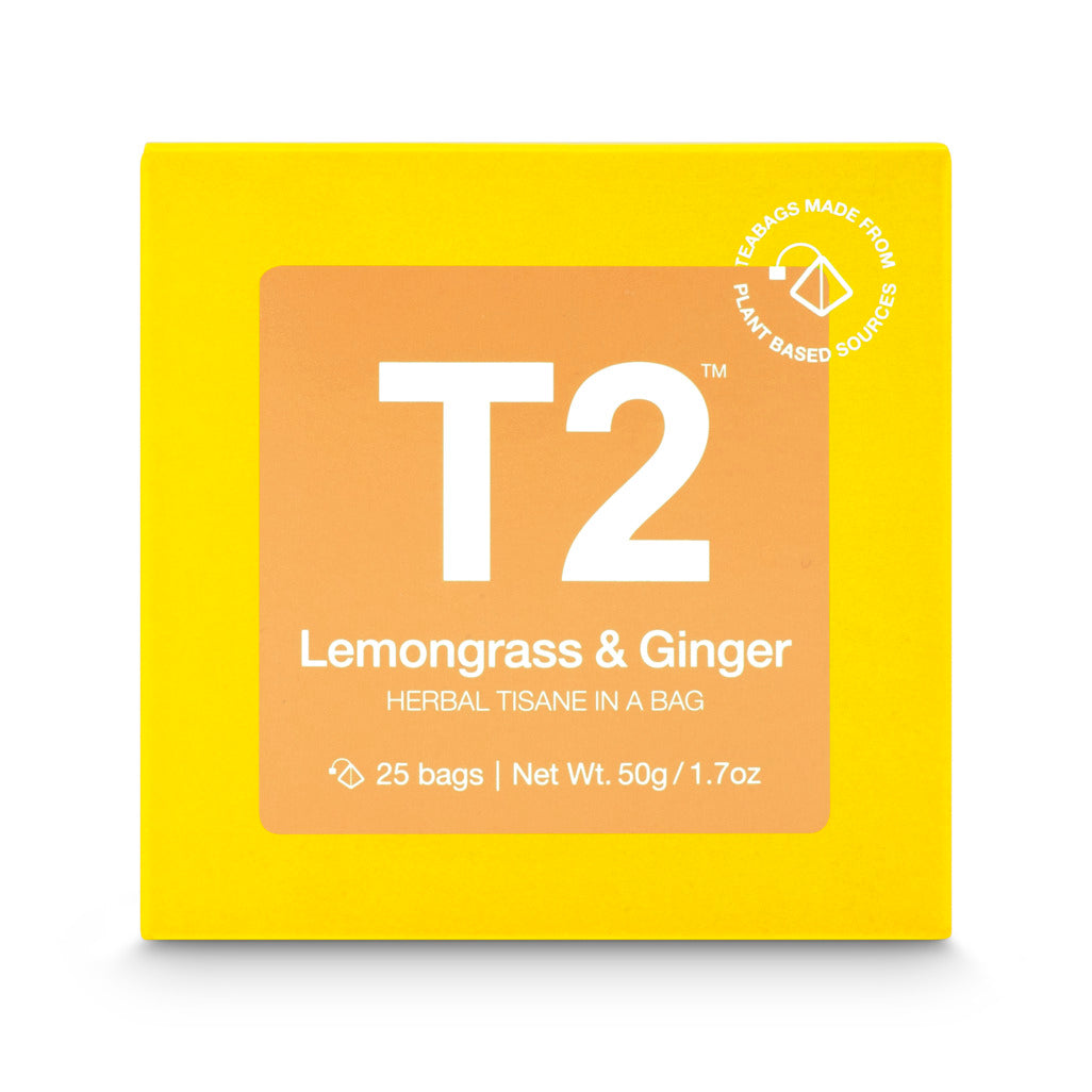 T2 Lemongrass and Ginger Tea Bag Cube 25 pack