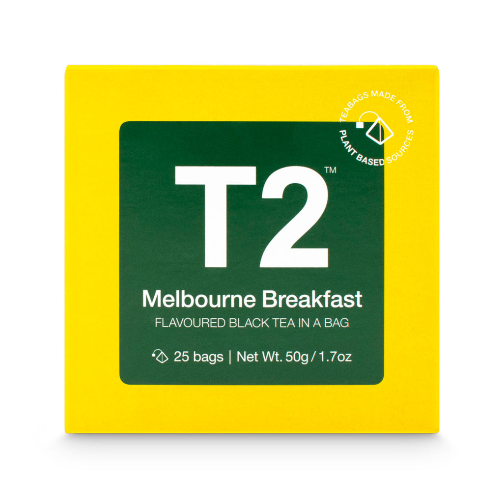 T2 Melbourne Breakfast Tea Bag Cube 25 pack