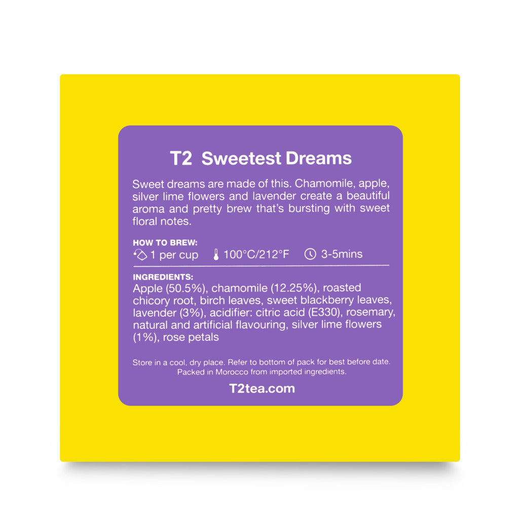 T2 Sweetest Dreams Tea Bag Cube 25 pack