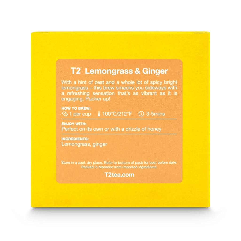 T2 Lemongrass and Ginger Tea Bag Cube 25 pack