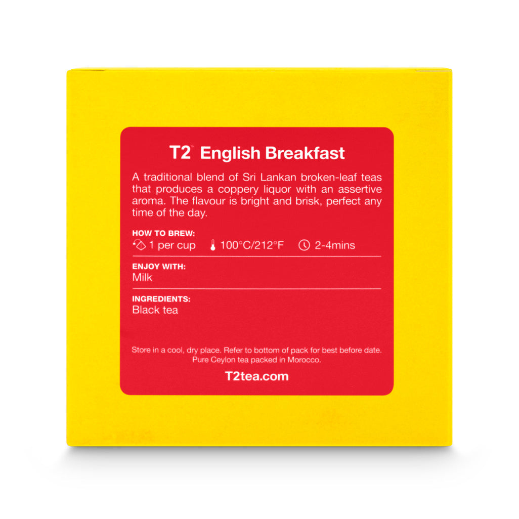 T2 English Breakfast Tea Bag Cube 25 pack