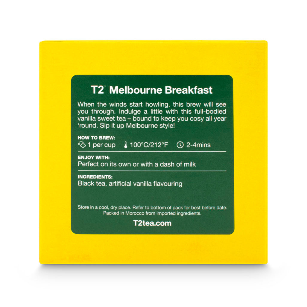 T2 Melbourne Breakfast Tea Bag Cube 25 pack