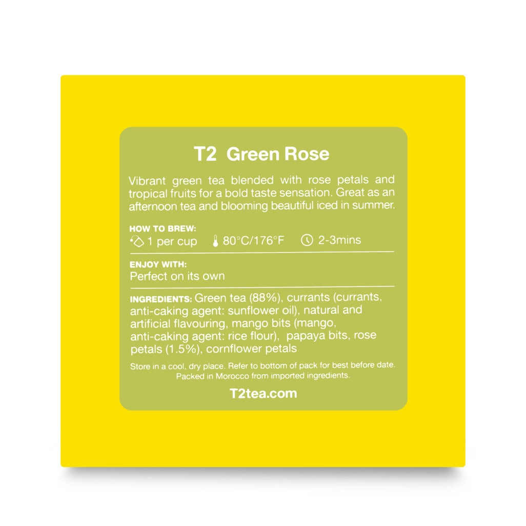 T2 Green Rose Tea Bag Cube 25 pack