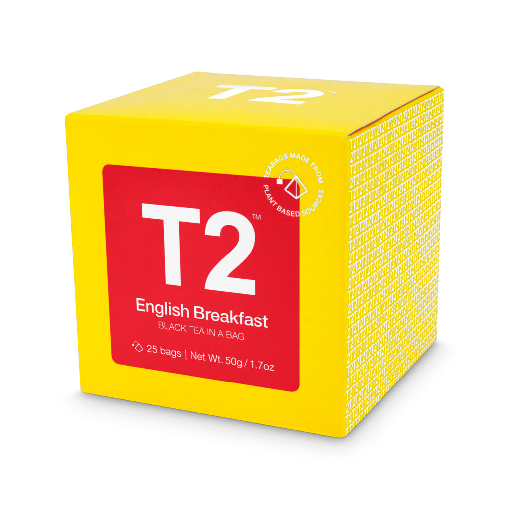 T2 English Breakfast Tea Bag Cube 25 pack