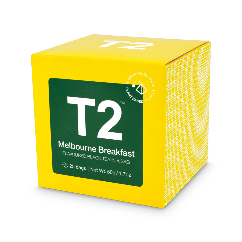 T2 Melbourne Breakfast Tea Bag Cube 25 pack