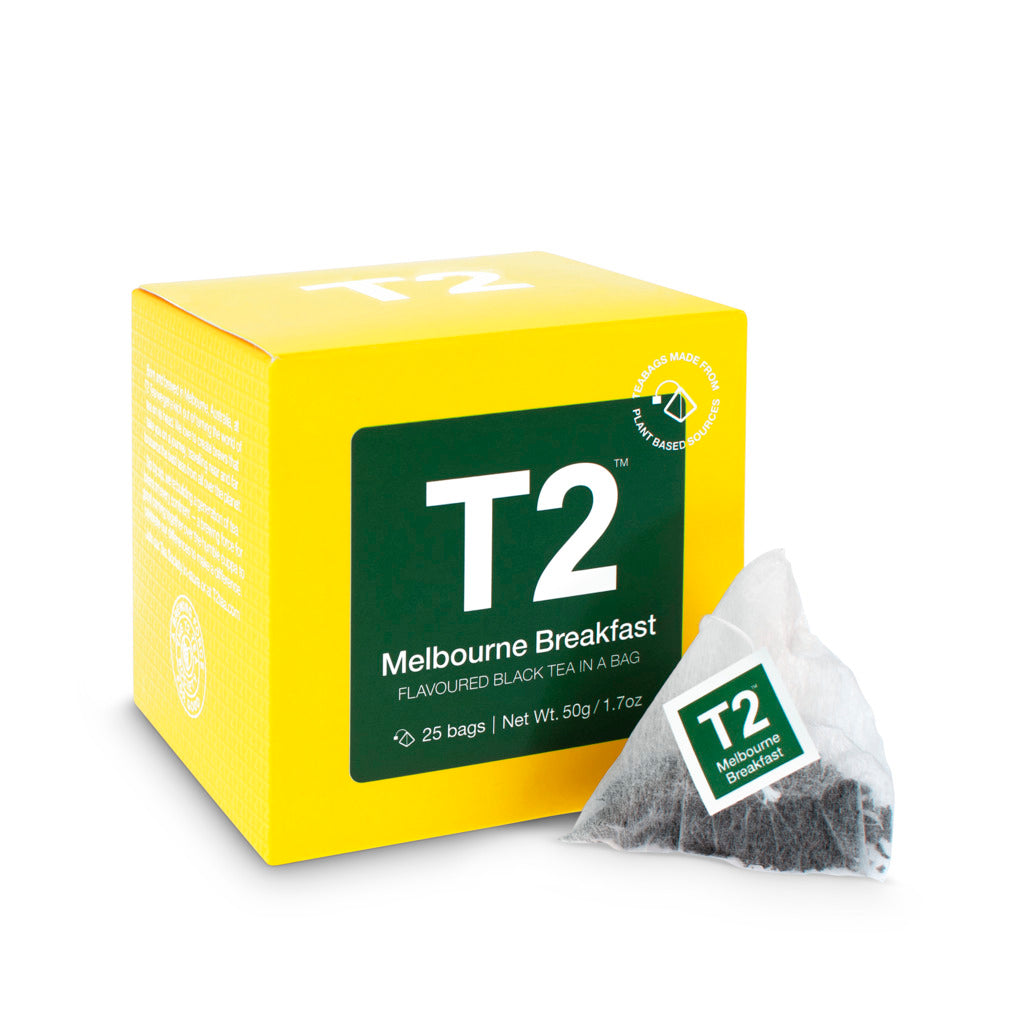 T2 Melbourne Breakfast Tea Bag Cube 25 pack