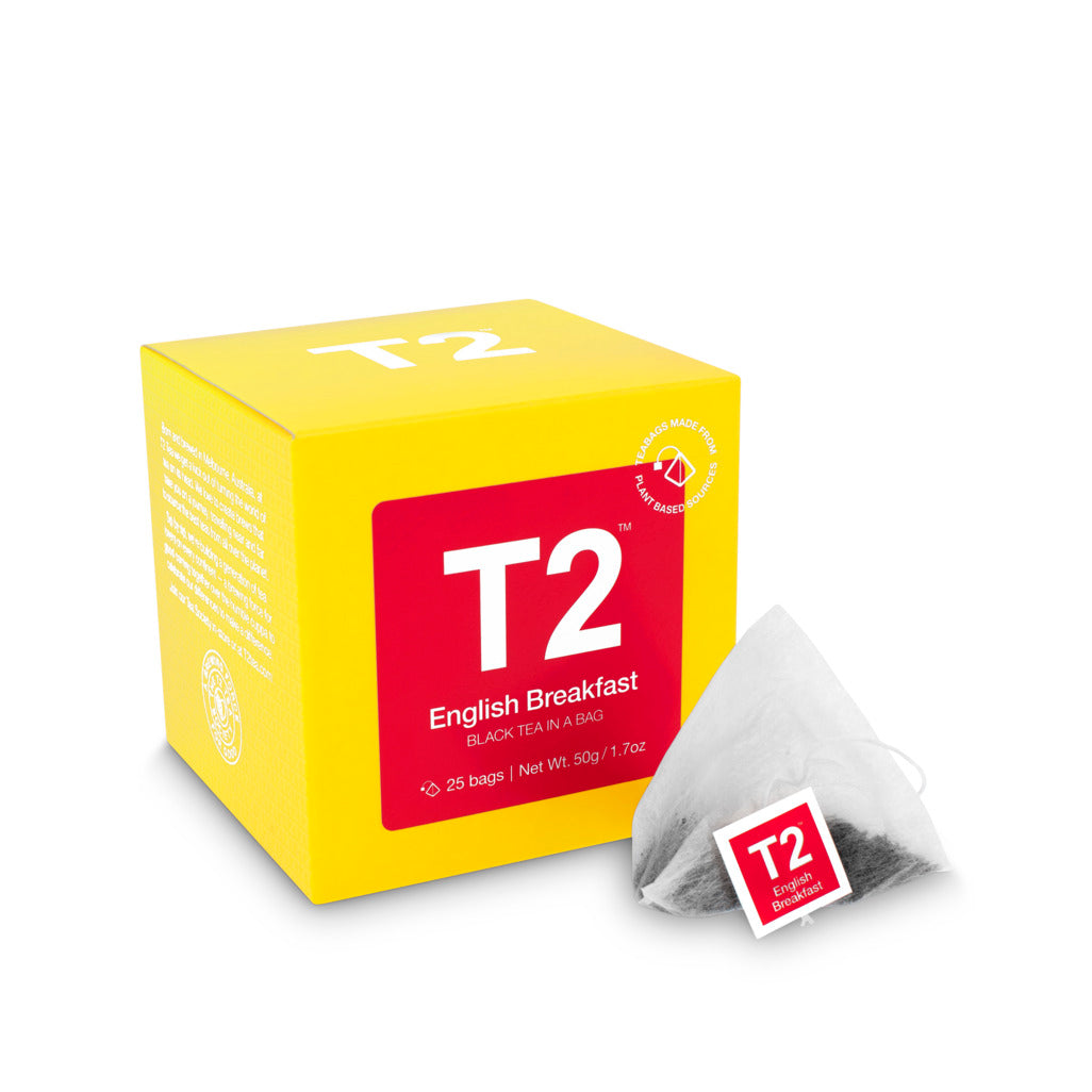 T2 English Breakfast Tea Bag Cube 25 pack