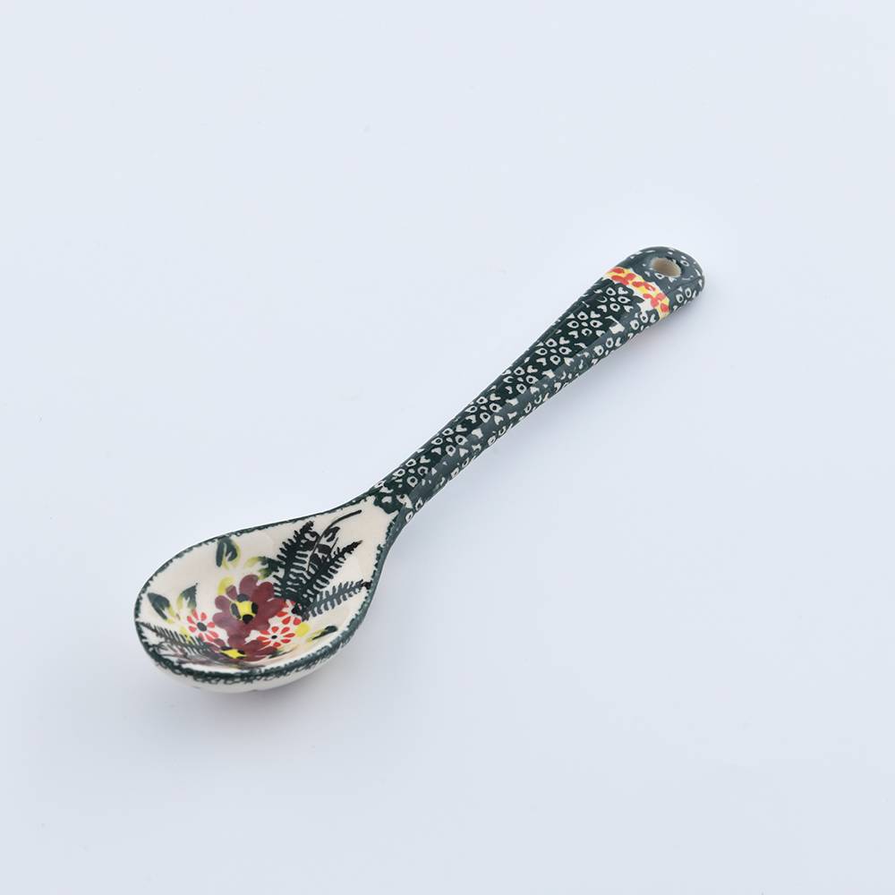 Handmade Polish Pottery Cerraf spoon verdant whisper Boleslawiec Ceramics