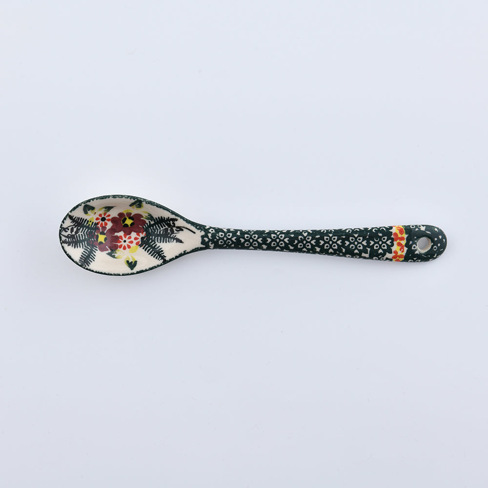 Handmade Polish Pottery Cerraf spoon verdant whisper Boleslawiec Ceramics