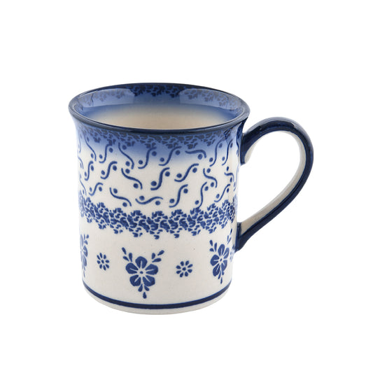 Handmade Polish Pottery Cerral coffee mug 300ml elegant orchid Boleslawiec Ceramics