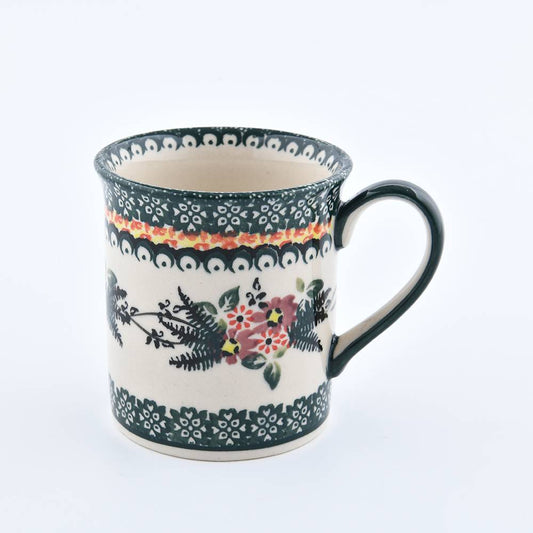 Handmade Polish Pottery Cerraf coffee mug 300ml verdant whisper Boleslawiec Ceramics