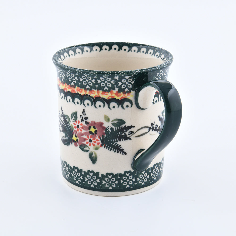 Handmade Polish Pottery Cerraf coffee mug 300ml verdant whisper Boleslawiec Ceramics