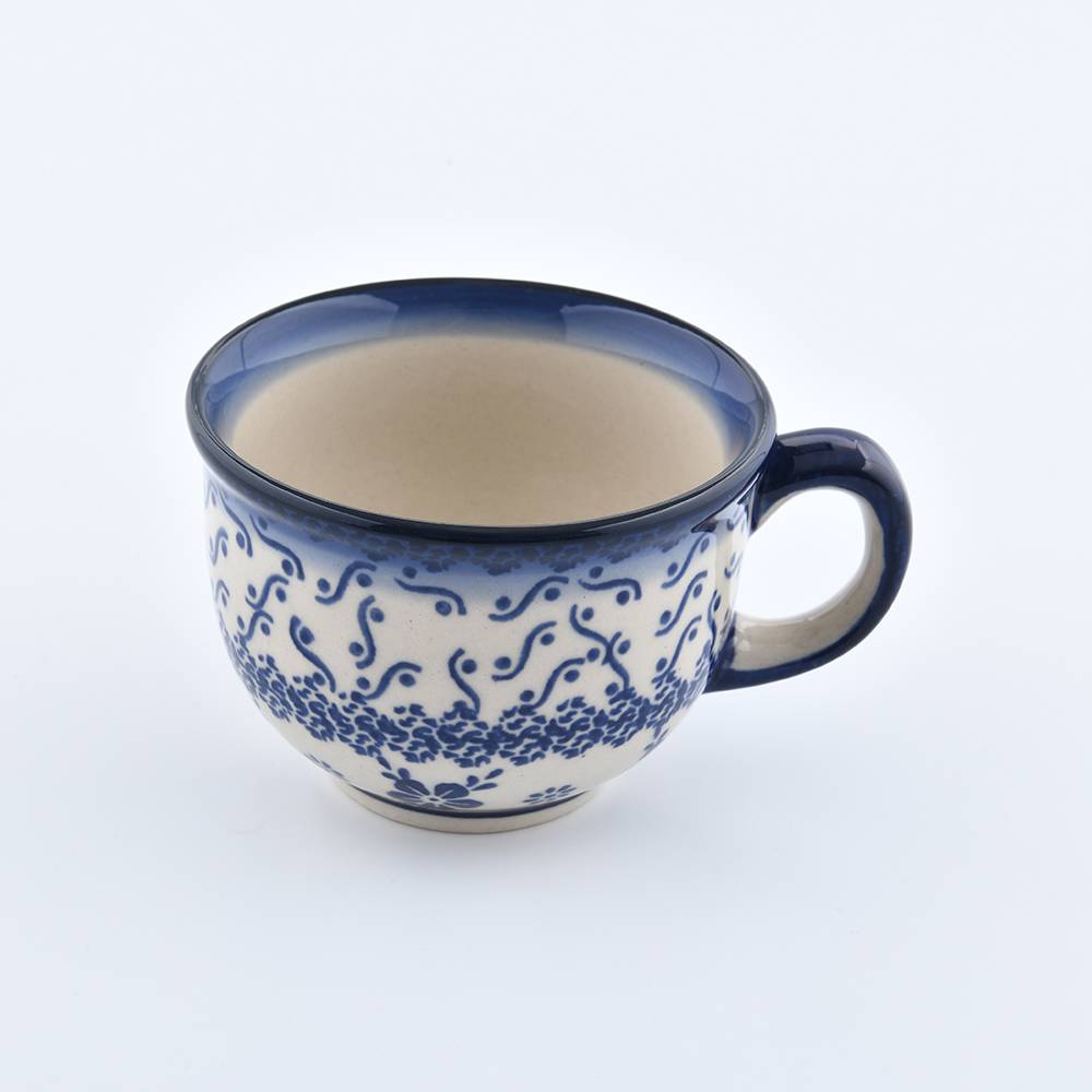 Handmade Polish Pottery Cerraf cup set 200ml elegant orchid Boleslawiec Ceramics