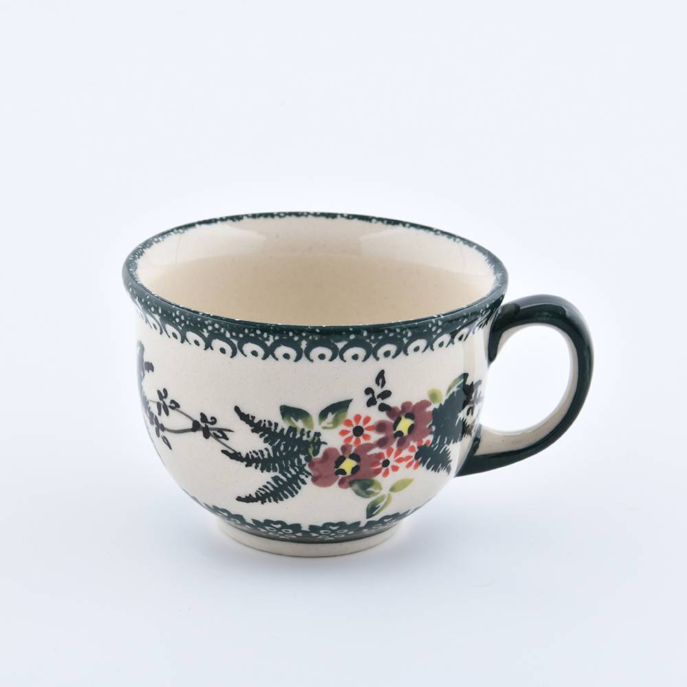 Handmade Polish Pottery Cerraf cup set 200ml verdant whisper Boleslawiec Ceramics