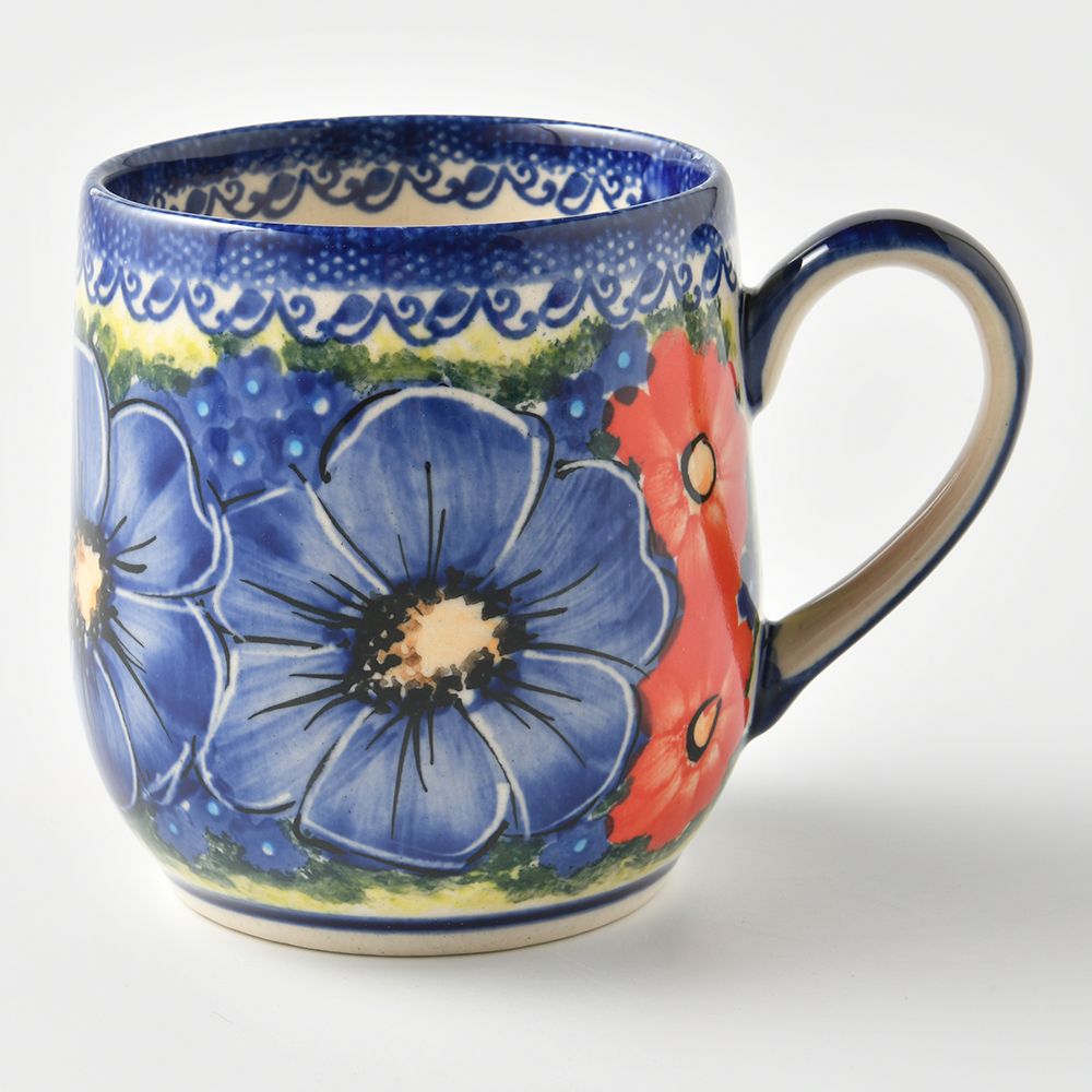 Handmade Polish Pottery Cerraf  bubble mug 300ml violet nectar Boleslawiec Ceramics