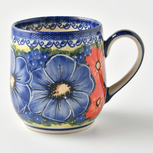 Handmade Polish Pottery Cerraf  bubble mug 300ml violet nectar Boleslawiec Ceramics