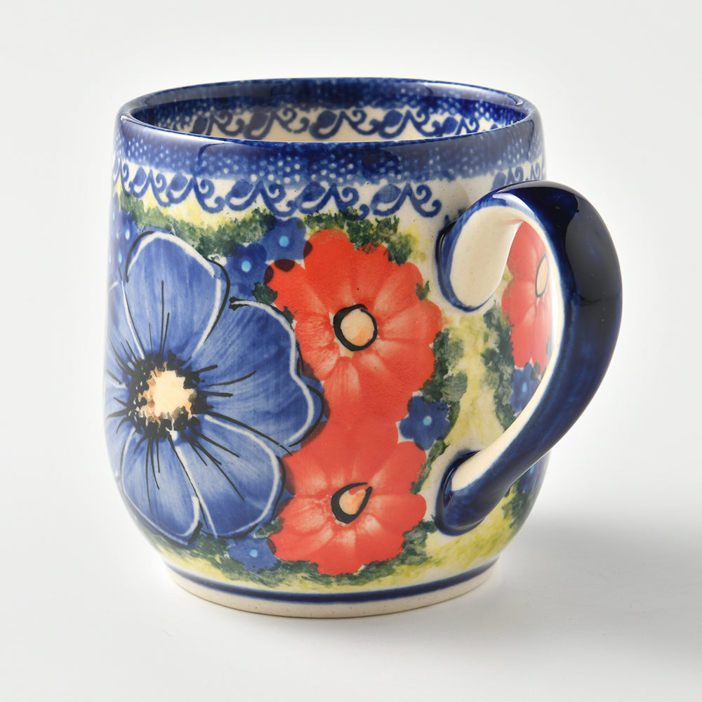 Handmade Polish Pottery Cerraf  bubble mug 300ml violet nectar Boleslawiec Ceramics