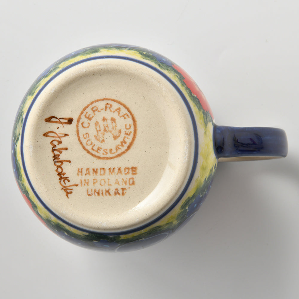 Handmade Polish Pottery Cerraf  bubble mug 300ml violet nectar Boleslawiec Ceramics