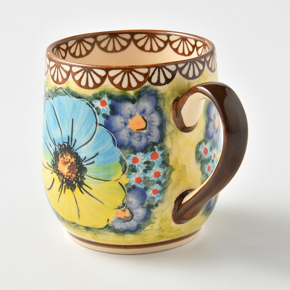 Handmade Polish Pottery Cerraf  bubble mug 300ml aurora glacier Boleslawiec Ceramics