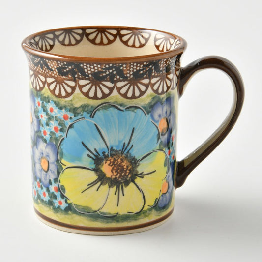 Handmade Polish Pottery Cerraf coffee mug 300ml aurora glacier Boleslawiec Ceramics