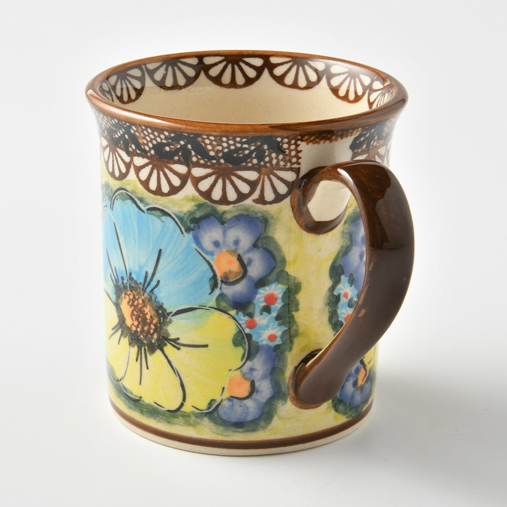 Handmade Polish Pottery Cerraf coffee mug 300ml aurora glacier Boleslawiec Ceramics
