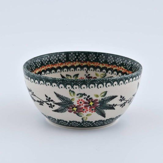 Handmade Polish Pottery Cerraf rice bowl 12cm verdant whisper Boleslawiec Ceramics