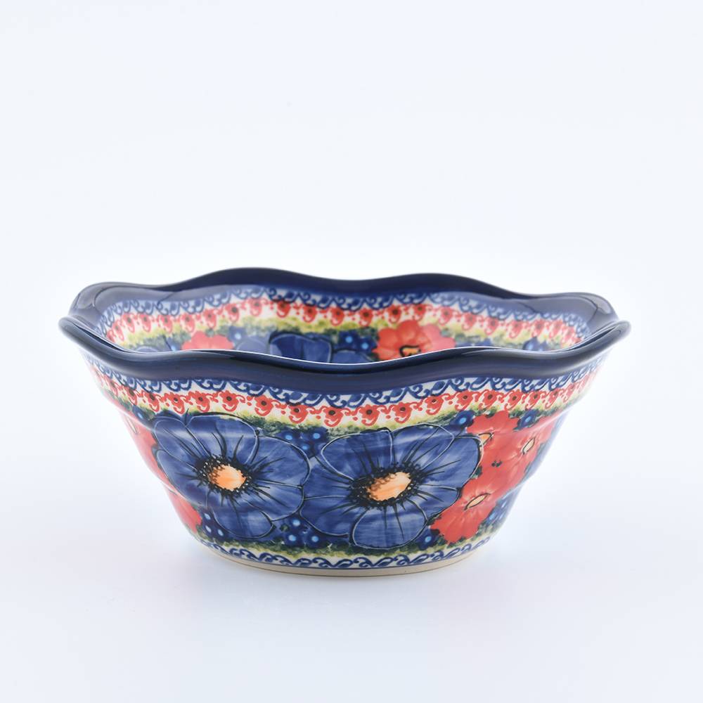 Handmade Polish Pottery Cerraf salad bowl 19cm violet nectar Boleslawiec Ceramics