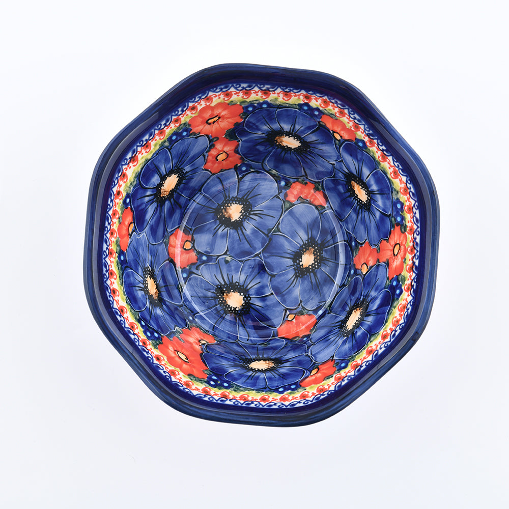 Handmade Polish Pottery Cerraf salad bowl 19cm violet nectar Boleslawiec Ceramics