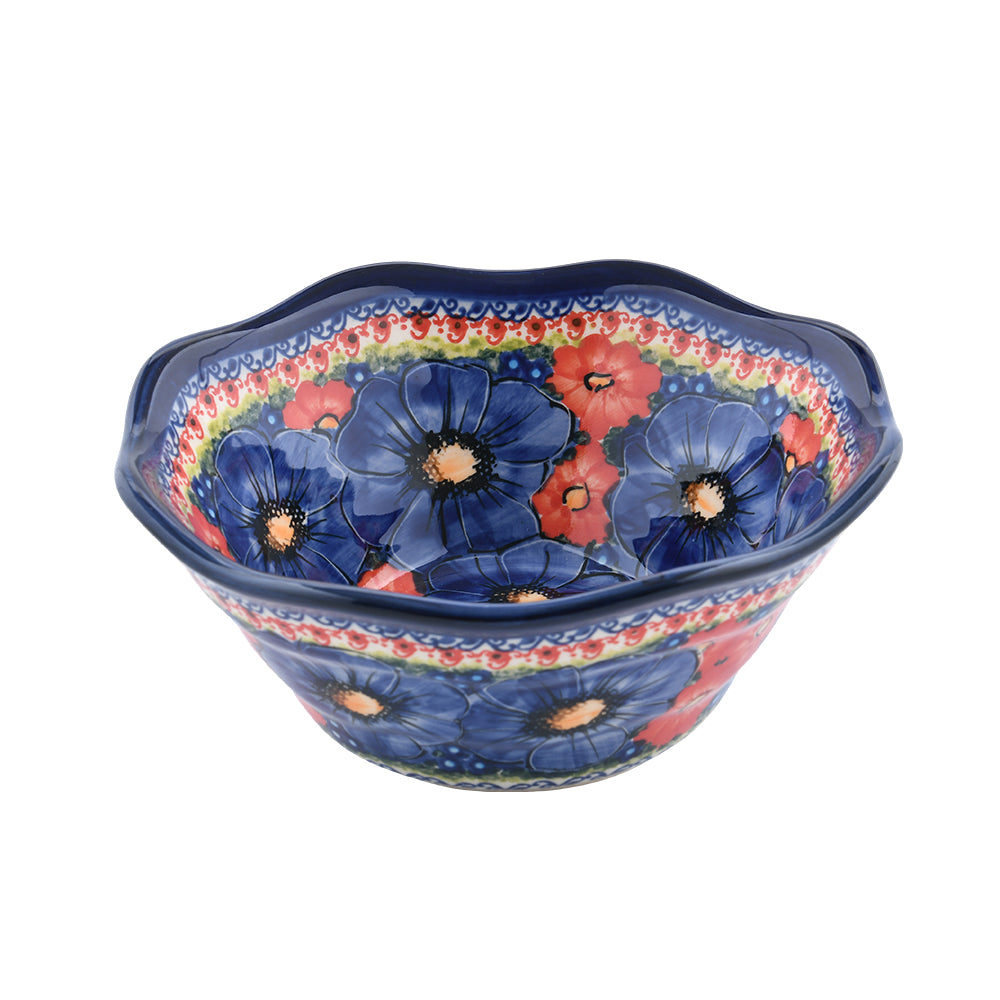 Handmade Polish Pottery Cerraf salad bowl 19cm violet nectar Boleslawiec Ceramics