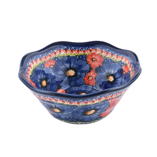 Handmade Polish Pottery Cerraf salad bowl 19cm violet nectar Boleslawiec Ceramics