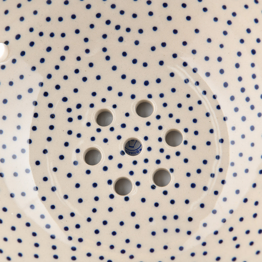 Handmade Polish Pottery Manufaktura strainer set 18cm pure dots Boleslawiec Ceramics
