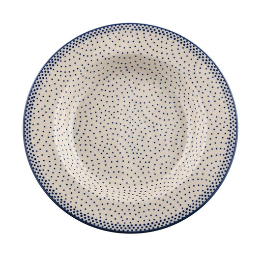 Handmade Polish Pottery Manufaktura round deep plate plate 24cm pure dots Boleslawiec Ceramics