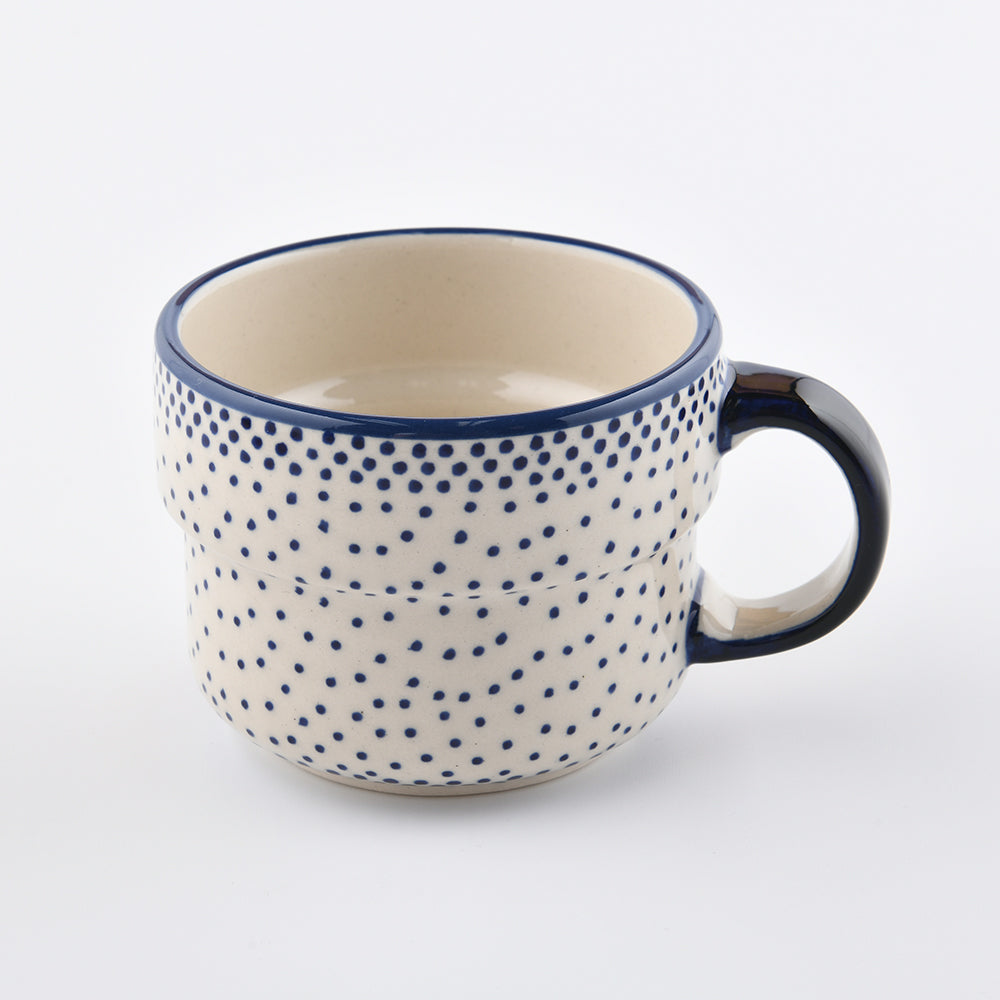 Handmade Polish Pottery Manufaktura cup set 250ml pure dots Boleslawiec Ceramics